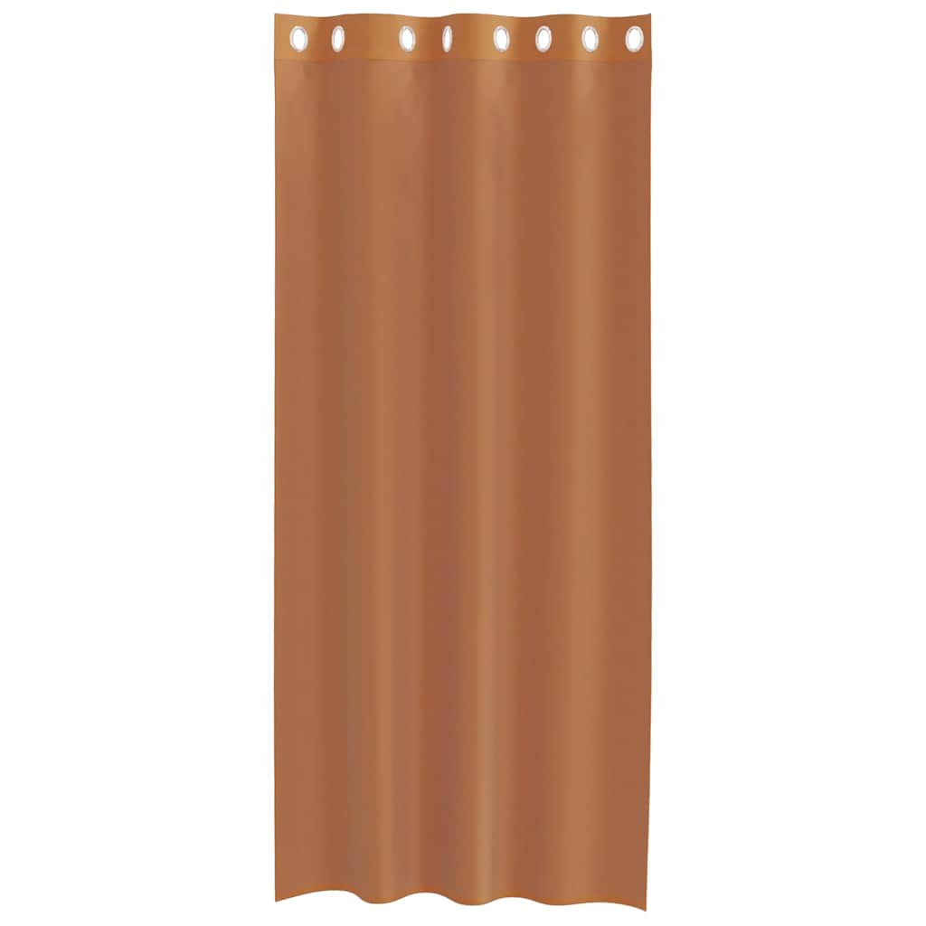 Voile Vorhänge mit Ösen 2 Stk. Terrakotta