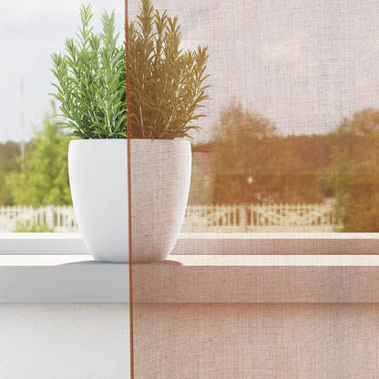 Voile Vorhänge mit Ösen 2 Stk. Terrakotta