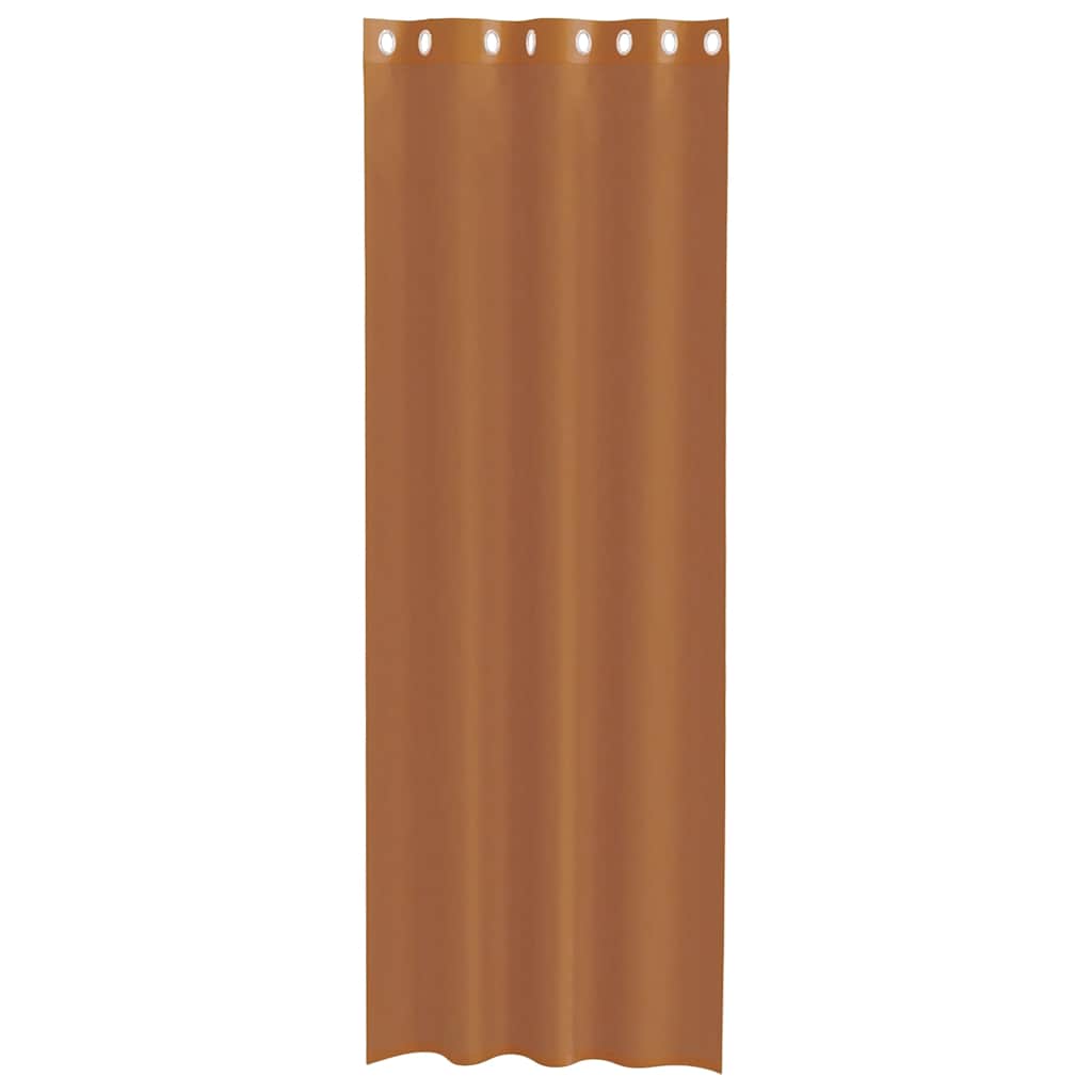 Voile Vorhänge mit Ösen 2 Stk. Terrakotta