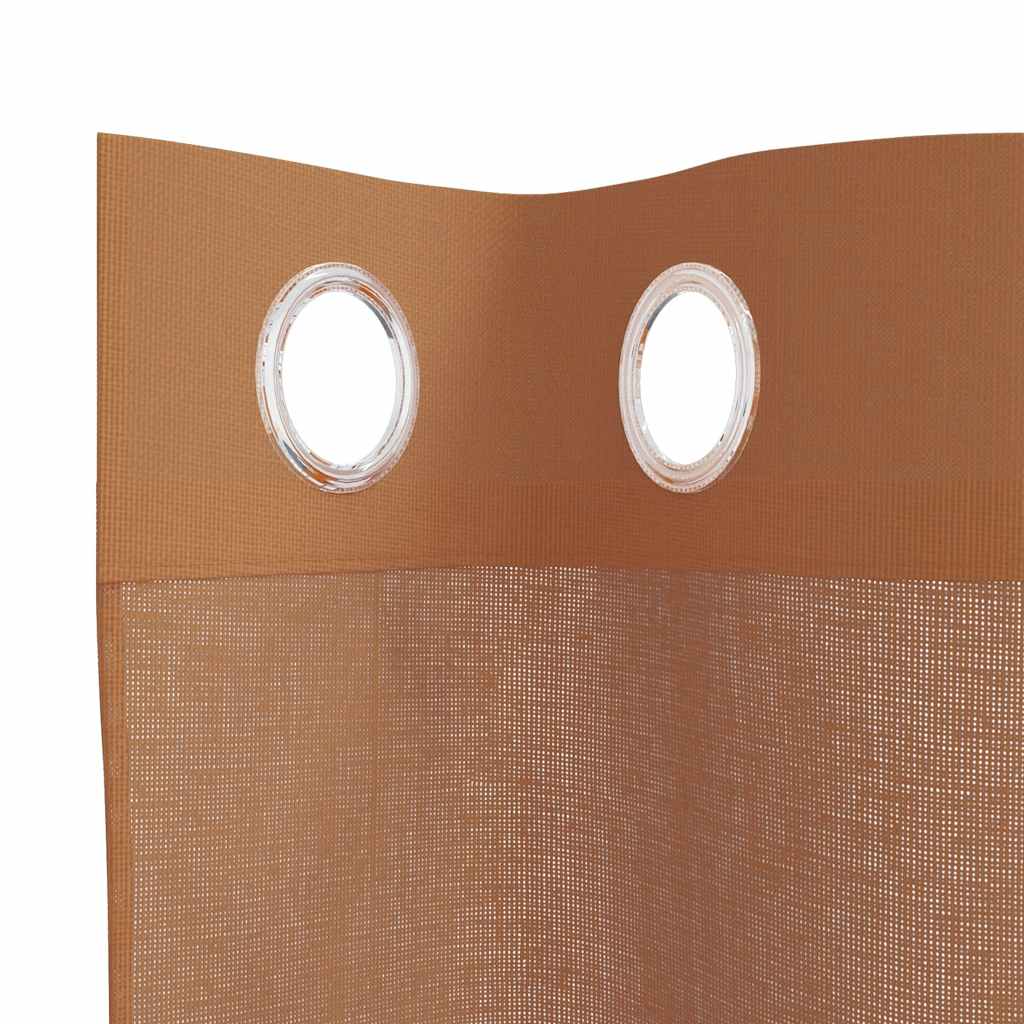 Voile Vorhänge mit Ösen 2 Stk. Terrakotta