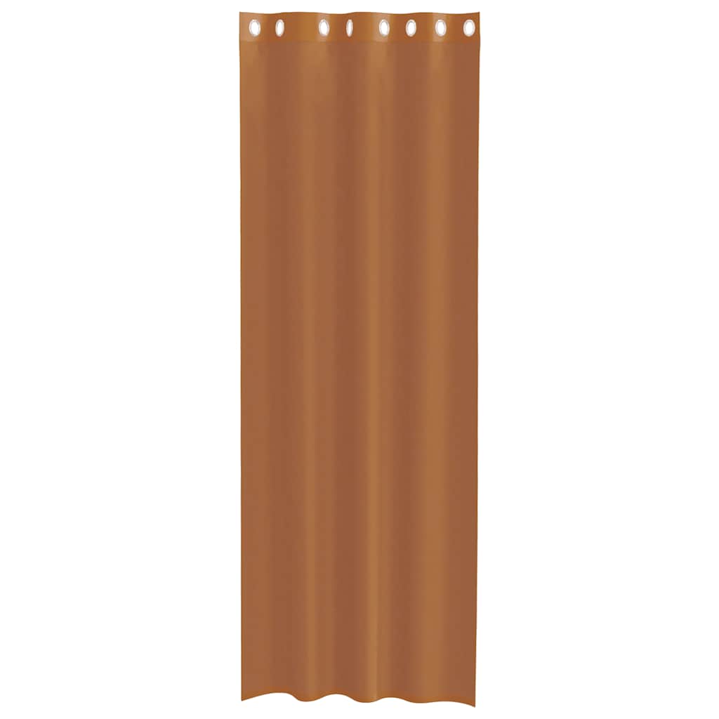 Voile Vorhänge mit Ösen 2 Stk. Terrakotta