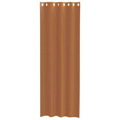 Voile Vorhänge mit Ösen 2 Stk. Terrakotta