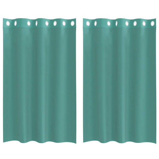 Voile Vorhänge mit Ösen 2 Stk. Türkis