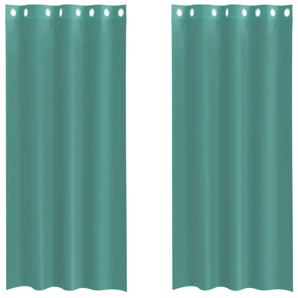 Voile Vorhänge mit Ösen 2 Stk. Türkis