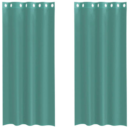 Voile Vorhänge mit Ösen 2 Stk. Türkis