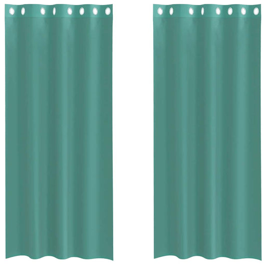 Voile Vorhänge mit Ösen 2 Stk. Türkis