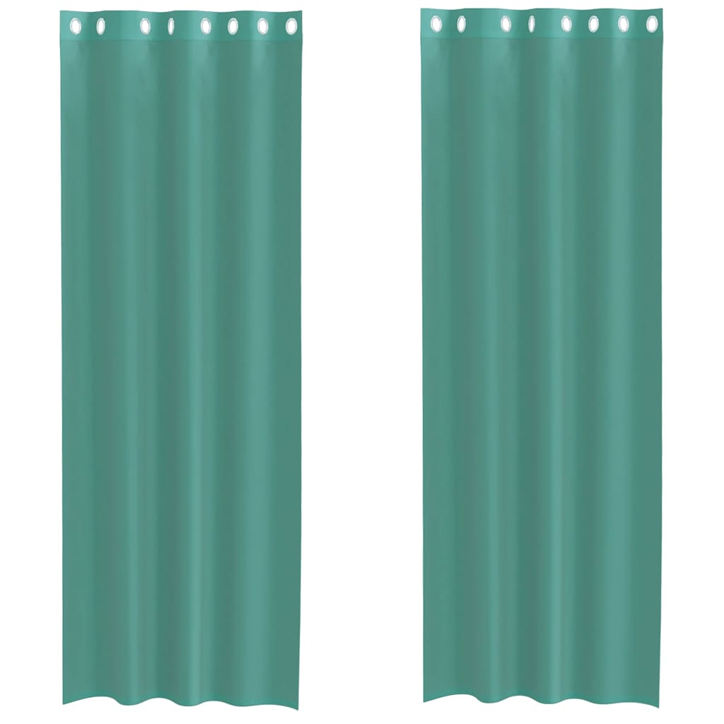 Voile Vorhänge mit Ösen 2 Stk. Türkis