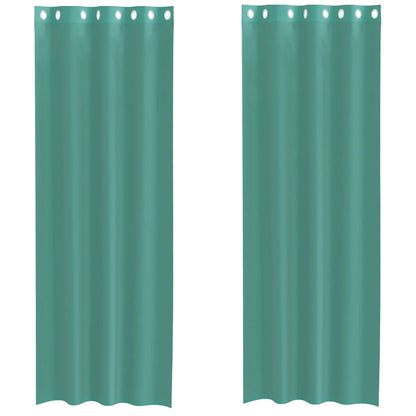 Voile Vorhänge mit Ösen 2 Stk. Türkis