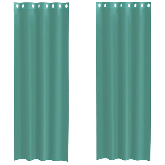 Voile Vorhänge mit Ösen 2 Stk. Türkis