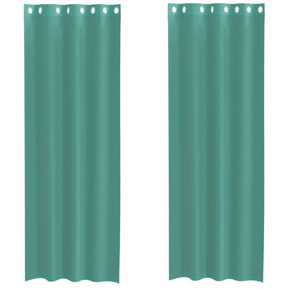 Voile Vorhänge mit Ösen 2 Stk. Türkis