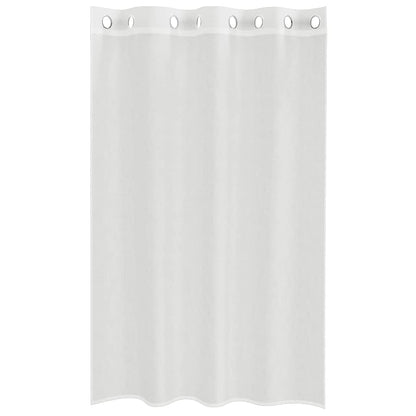 Voile Vorhänge mit Ösen 2 Stk. Weiß