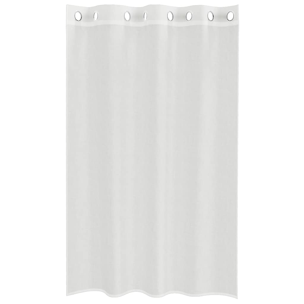 Voile Vorhänge mit Ösen 2 Stk. Weiß