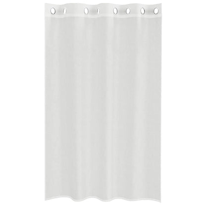 Voile Vorhänge mit Ösen 2 Stk. Weiß