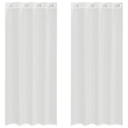 Voile Vorhänge mit Ösen 2 Stk. Weiß