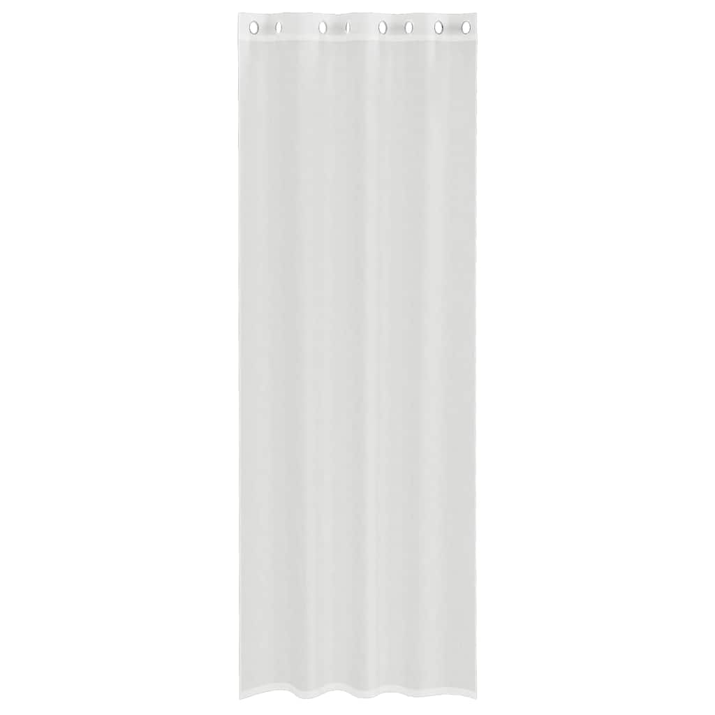 Voile Vorhänge mit Ösen 2 Stk. Weiß