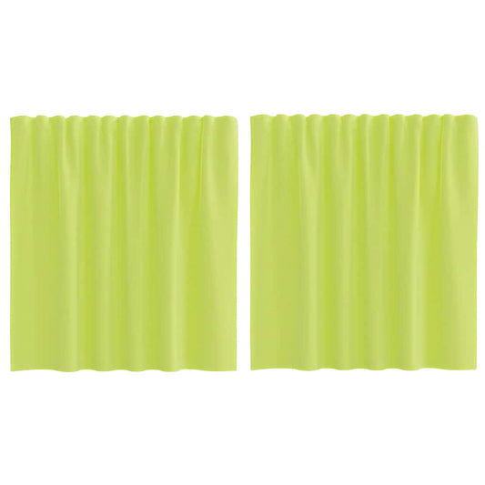 Voile Vorhänge mit Stangentaschen 2 Stk. Apfelgrün