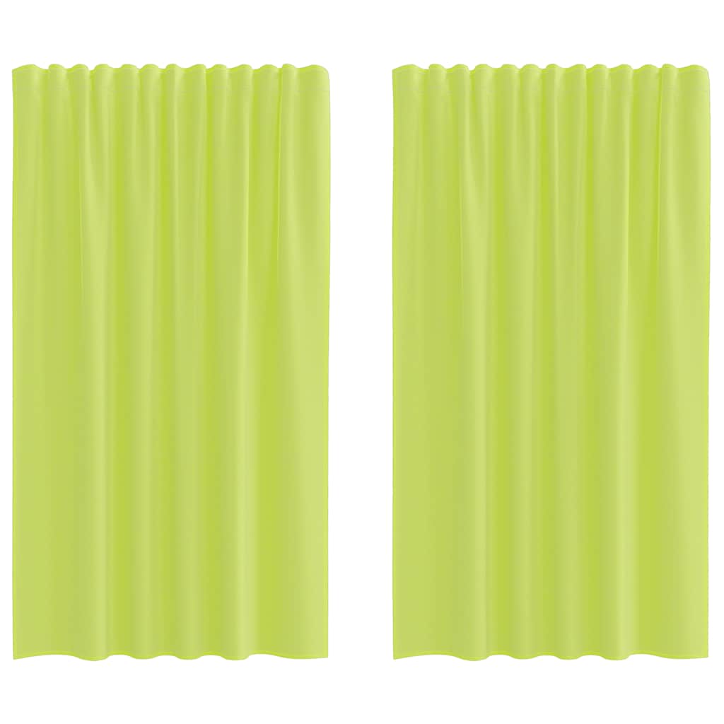 Voile Vorhänge mit Stangentaschen 2 Stk. Apfelgrün