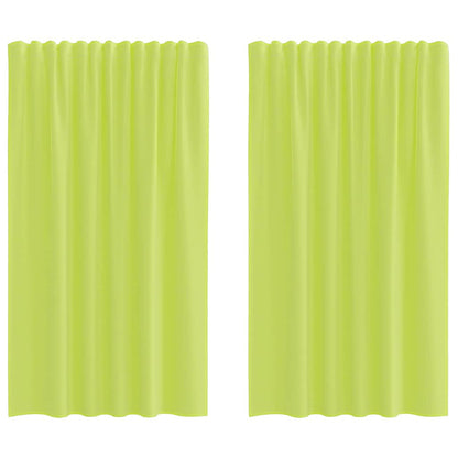 Voile Vorhänge mit Stangentaschen 2 Stk. Apfelgrün