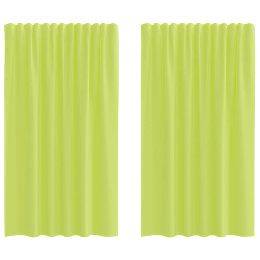Voile Vorhänge mit Stangentaschen 2 Stk. Apfelgrün