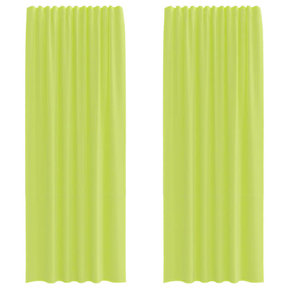 Voile Vorhänge mit Stangentaschen 2 Stk. Apfelgrün
