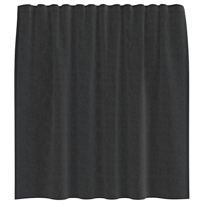 Voile Vorhänge mit Stangentaschen 2 Stk. Schwarz