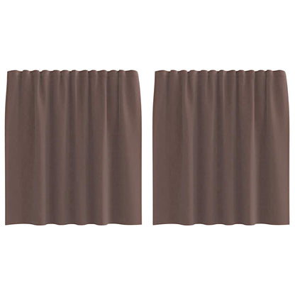 Voile Vorhänge mit Stangentaschen 2 Stk. Braun