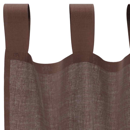 Voile Vorhänge mit Stangentaschen 2 Stk. Braun