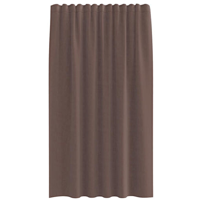 Voile Vorhänge mit Stangentaschen 2 Stk. Braun