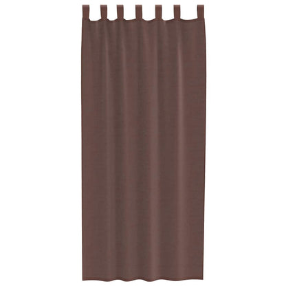 Voile Vorhänge mit Stangentaschen 2 Stk. Braun