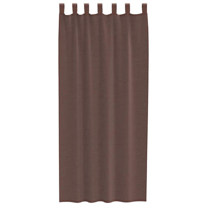 Voile Vorhänge mit Stangentaschen 2 Stk. Braun