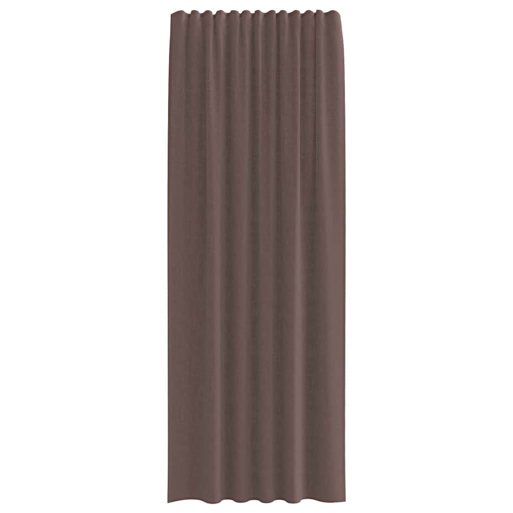 Voile Vorhänge mit Stangentaschen 2 Stk. Braun