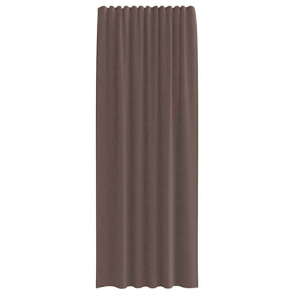 Voile Vorhänge mit Stangentaschen 2 Stk. Braun