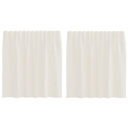 Voile Vorhänge mit Stangentaschen 2 Stk. Creme