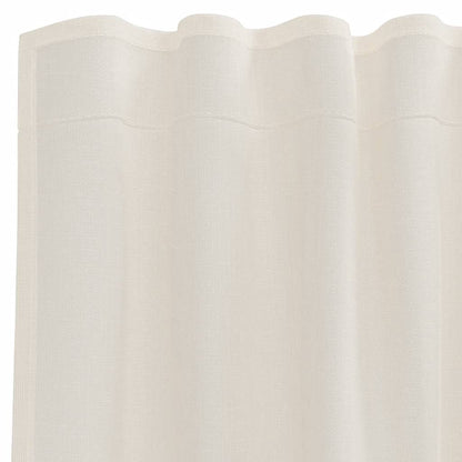 Voile Vorhänge mit Stangentaschen 2 Stk. Creme