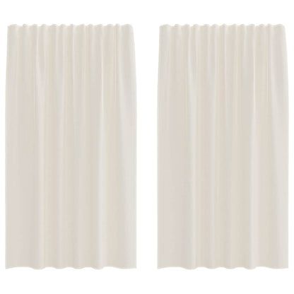 Voile Vorhänge mit Stangentaschen 2 Stk. Creme