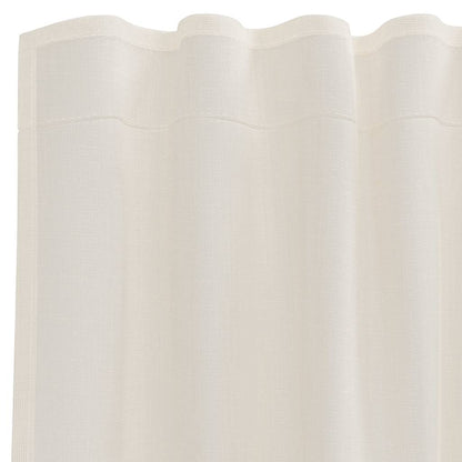 Voile Vorhänge mit Stangentaschen 2 Stk. Creme