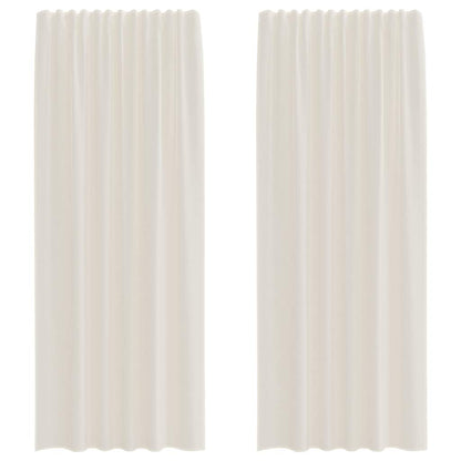 Voile Vorhänge mit Stangentaschen 2 Stk. Creme