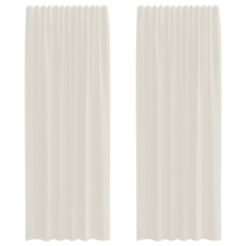 Voile Vorhänge mit Stangentaschen 2 Stk. Creme