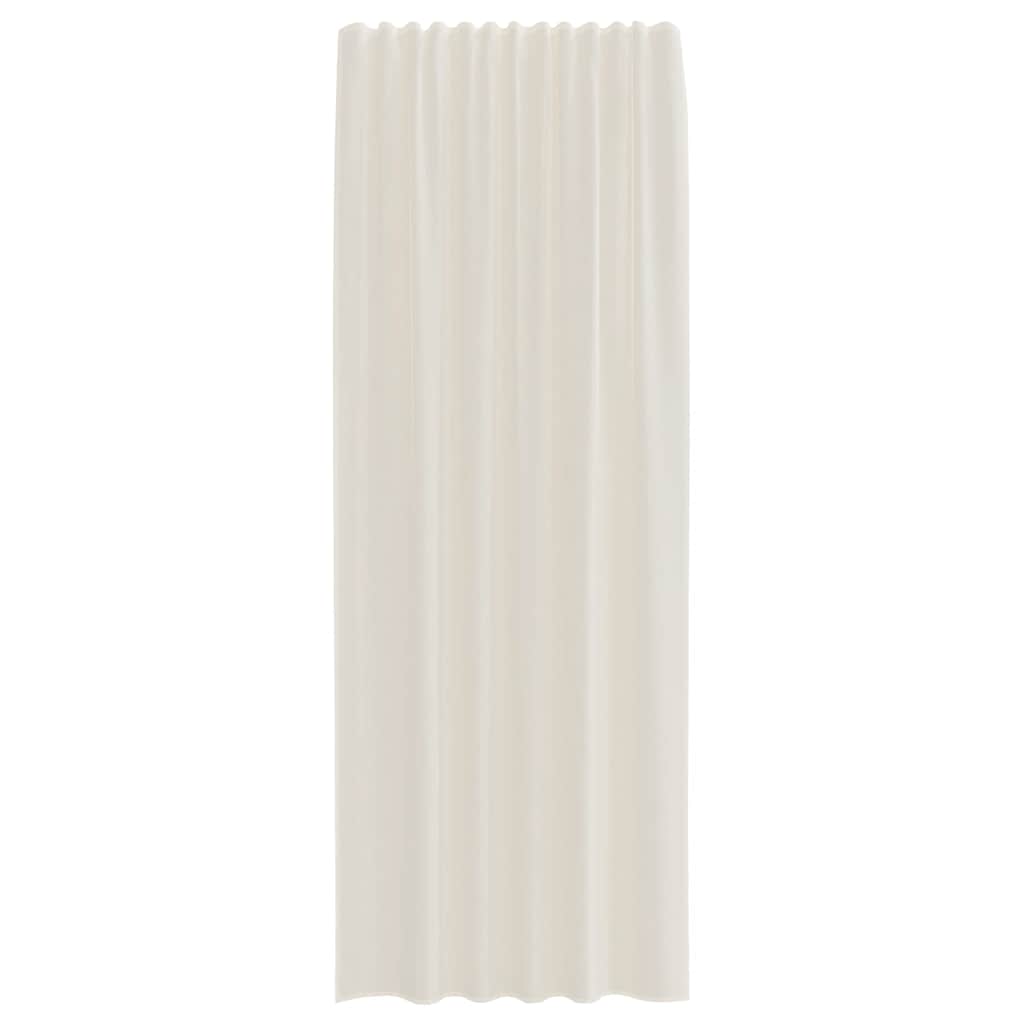 Voile Vorhänge mit Stangentaschen 2 Stk. Creme