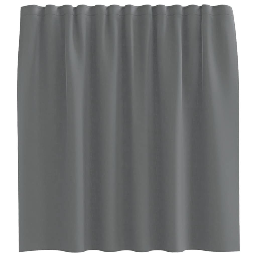 Voile Vorhänge mit Stangentaschen 2 Stk. Dunkelgrau