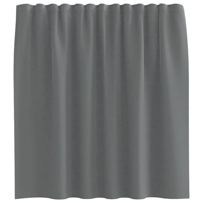 Voile Vorhänge mit Stangentaschen 2 Stk. Dunkelgrau
