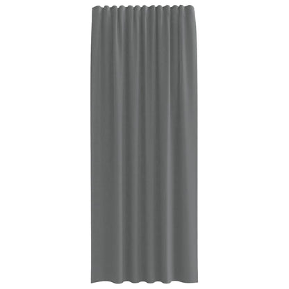Voile Vorhänge mit Stangentaschen 2 Stk. Dunkelgrau