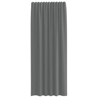 Voile Vorhänge mit Stangentaschen 2 Stk. Dunkelgrau