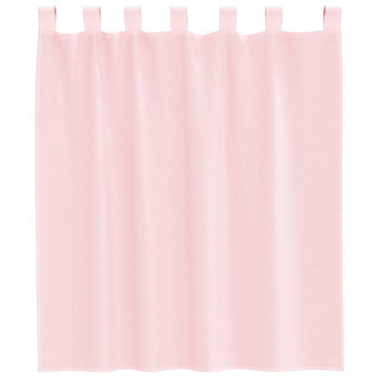 Voile Vorhänge mit Stangentaschen 2 Stk. Hellrosa