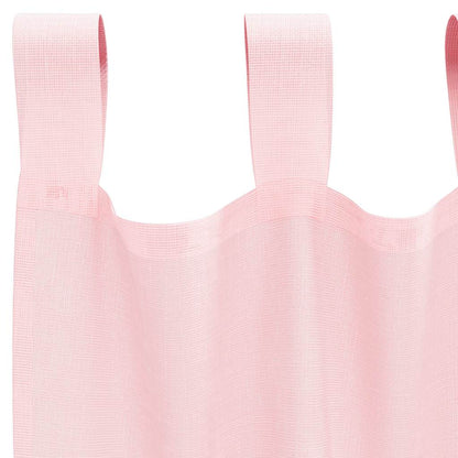 Voile Vorhänge mit Stangentaschen 2 Stk. Hellrosa