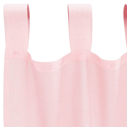 Voile Vorhänge mit Stangentaschen 2 Stk. Hellrosa