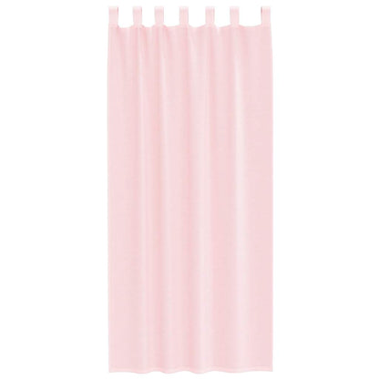 Voile Vorhänge mit Stangentaschen 2 Stk. Hellrosa
