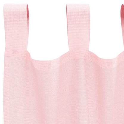Voile Vorhänge mit Stangentaschen 2 Stk. Hellrosa