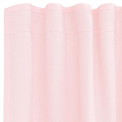 Voile Vorhänge mit Stangentaschen 2 Stk. Hellrosa