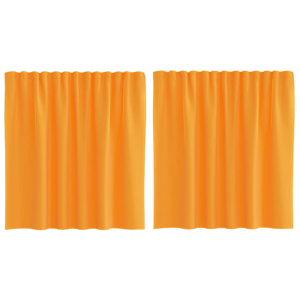 Voile Vorhänge mit Stangentaschen 2 Stk. Orange
